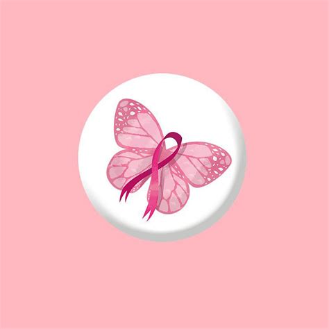 Gyouwnll Breast Cancer Awareness Red Ribbon Pin Round Badge For Public