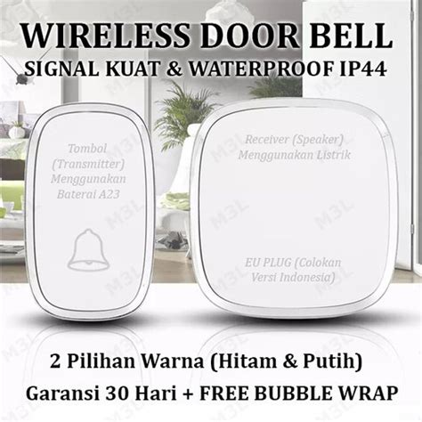 Jual Bel Rumah Wireless Door Bell Waterproof Pintu 1 Receiver A101