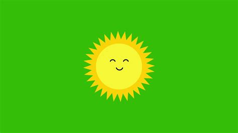 Sun gif. Cartoon Sun animation. Green Screen 4K Resolution 46885739 ...