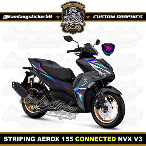 Jual Striping Aerox Connected Nvx V Sticker Aerox Sticker Nvx