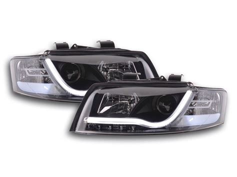 Scheinwerfer Set Daylight LED TFL Optik Audi A4 B6 8E Bj 01 04 Schwarz