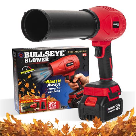 Bullseye Blower Rechargeable Cordless Leaf Dust Air Blaster Bell Howell
