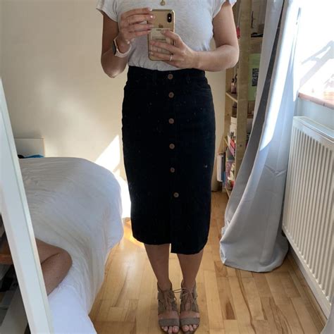 Monki Womens Black Skirt Depop