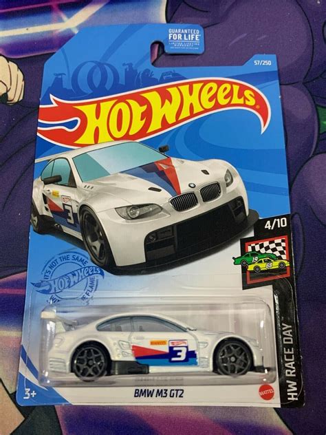 Hot Wheels Bmw M Gt White Hw Race Day Perfect Birthday Gift Rare Miniature Collectable Model