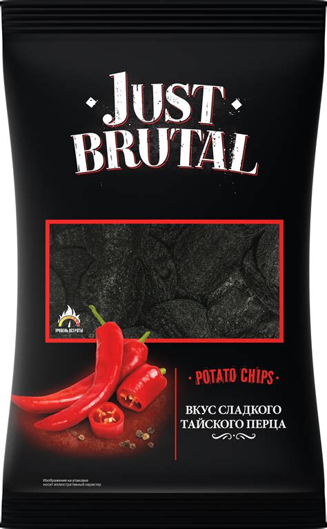 Чипсы картофельные "Just Brutal" со вкусом тайского перца, 85 г ...