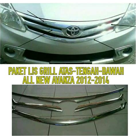 Jual Lis Grill All New Avanza 2012 2014 Atas Tengah Bawah Shopee