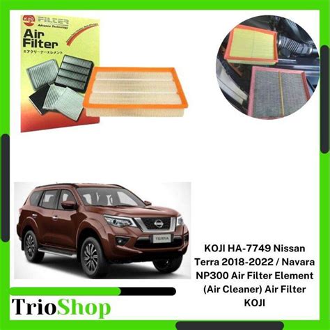 KOJI HA 7749 Nissan Terra 2018 2022 Navara NP300 Air Filter Element