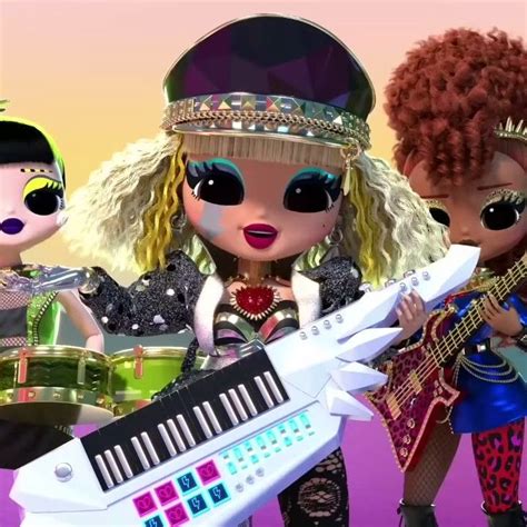 Three Dolls Are Dressed Up As Musicians And One Is Playing An Electric