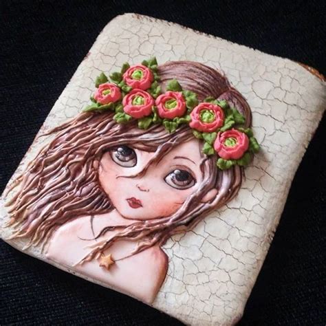 Девушка-Весна, второй пряник для МК, открытка размером 13×15см #пряники ...