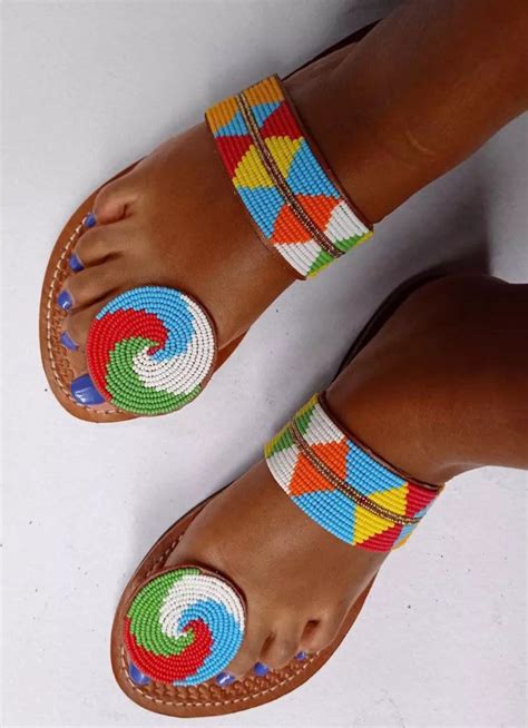 Maasai Beaded Sandals Etsy