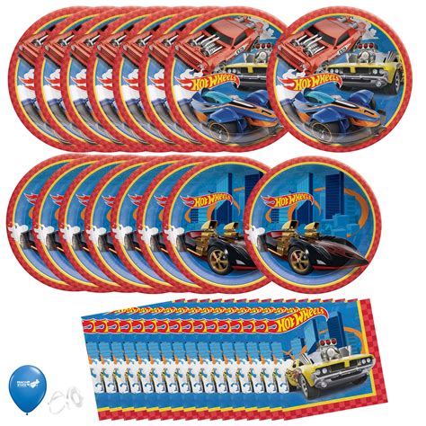 Hot Wheels Birthday Party Supplies Bundle Hot Wheels Plates Hot Wheels Napkins Pack For