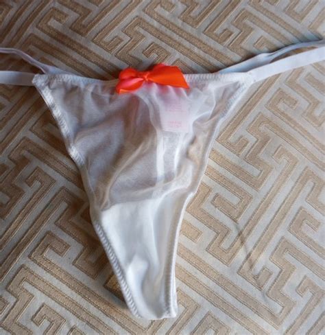 Vintage Victorias Secret String Bikini Mesh Thong Sz S M Retro Nwot Sheer Ebay