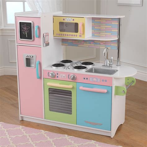 Kidkraft Uptown Pastel Kitchen 53257 Play Kitchens At Hayneedle