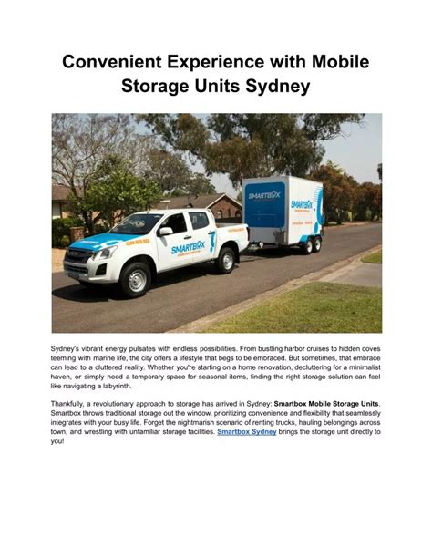 Ppt Convenient Experience With Mobile Storage Units In Sydney