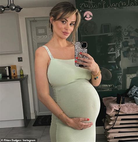 Rhian Sugden Shows Off Her Blossoming Bump In Lace Lingerie As She