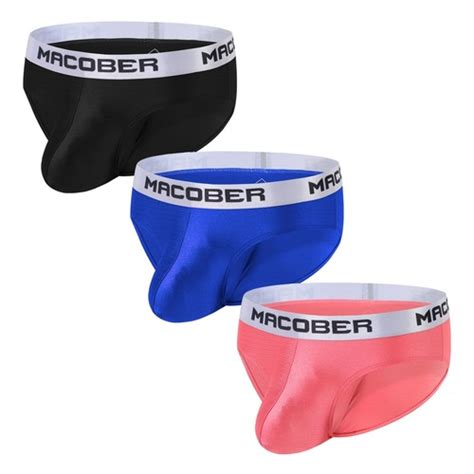 Mens Bikini Briefs Underwear With Bulge Enhancing Pouch Ice Silk Stretch Low Ebay