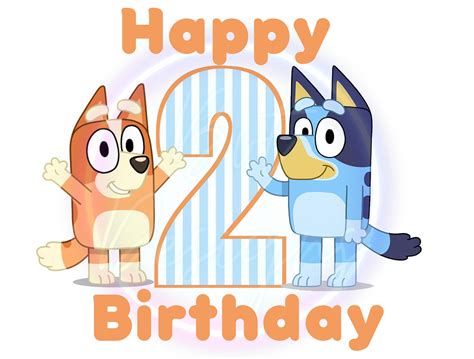 Bluey Birthday Png 1st & 2nd Birthday Png Bluey Happy - Etsy México