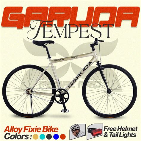 Garuda Tempest Alloy Fixie Bike 700x23c Recreational Outdoor Aluminum