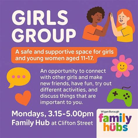 family girls group family hub  clifton street community centre