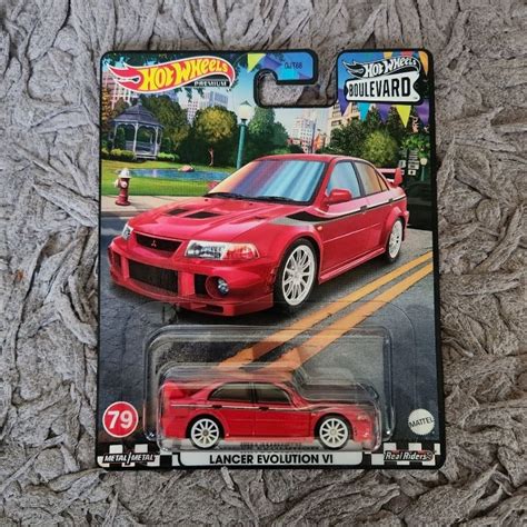 Jual Hot Wheels Boulevard Mitsubishi Lancer Evolution VI Merah Shopee Indonesia