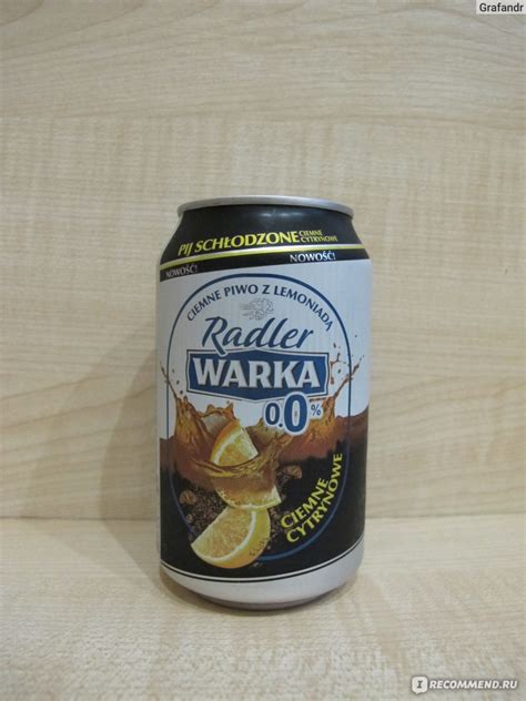 Warka Radler Ciemne Piwo Bezalkoholowe Z Lemoniad