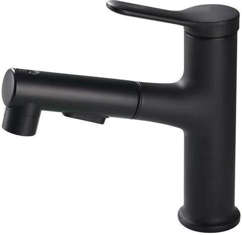 Bathroom Pull Out Faucet Hot And Cold Mixer Tap Single Hole With Three Water Outlet Modes