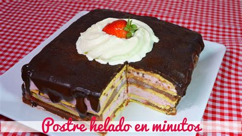 Postre Helado F Cil Receta De Verano Torta Helada Youtube