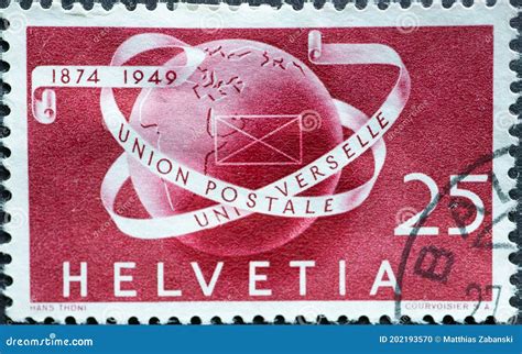 Switzerland Circa 1949 A Postage Stamp Printed In The Swiss Showing