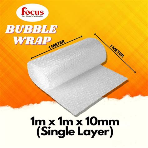 Single Layer Air Bubble Wrap M X M X Mm Transparent Shopee Malaysia