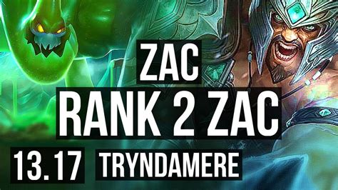 Zac Vs Trynda Mid Rank Zac M Mastery Legendary