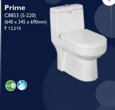 Floor Mounted Single Piece Prime C S White Parryware Siphonic