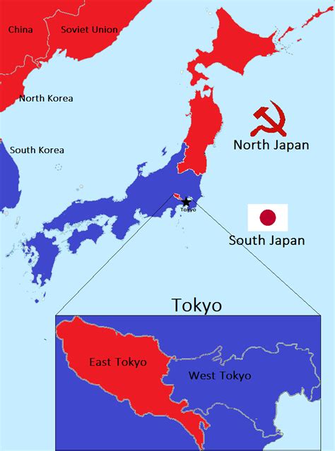 A Map of Post WWII Japan had Operation Downfall occurred (Edited) : r ...