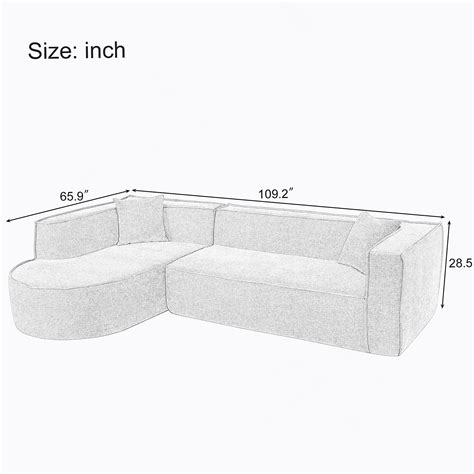 Latitude Run® Modern Style Sectional Sofa,Sponge Sectional Sofa Couch