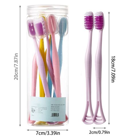 Oral Care Brush Soft Bristled Toothbrush Set With Tongue Scraper Tooth