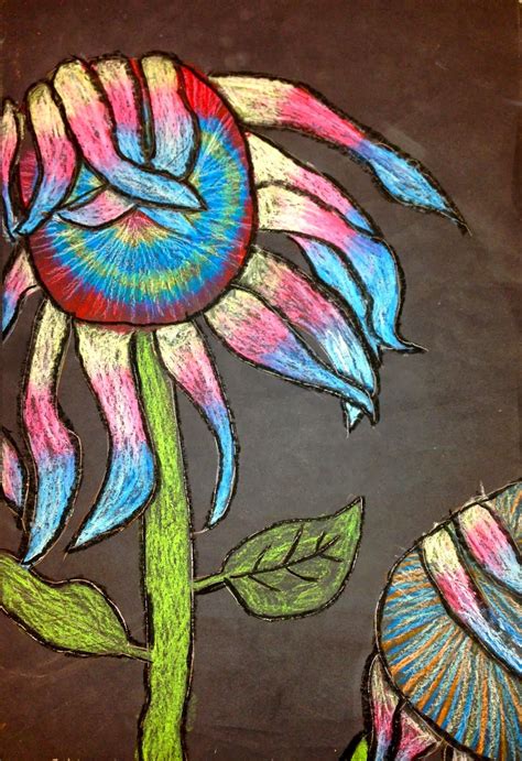 Art: Expression of Imagination: Wilting Colorful Sunflowers | Elementary art, 6th grade art ...