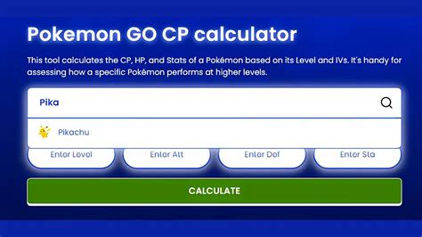Pokemon GO CP calculator