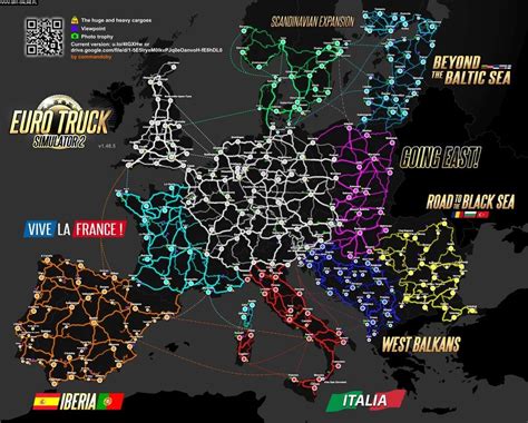 Aktualna mapa z ETS2 robi wrażenie, uwzględnia drogi z West Balkans ...