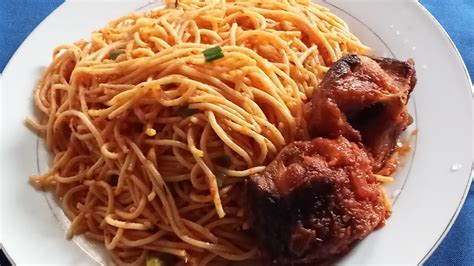 Easy Jollof Spaghetti Recipe YouTube