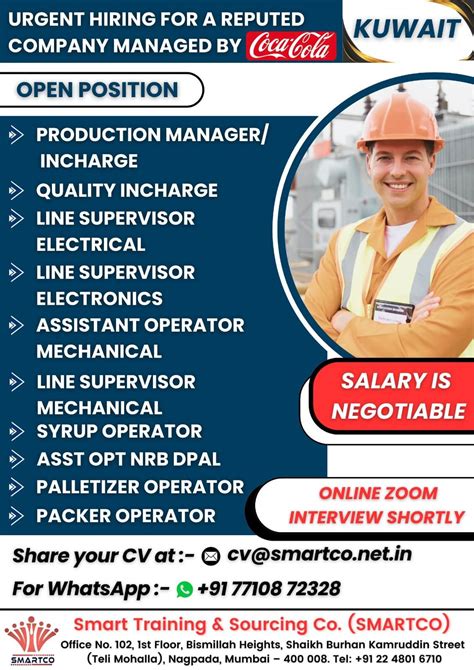 Jobs In Kuwait Managed By Coca Cola With Urgent Hiring For Various