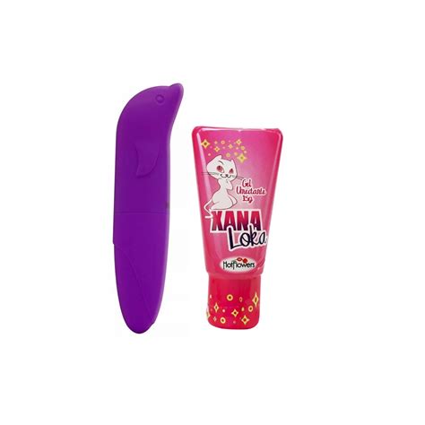 Kit Gel Xana Loka Hot Flowers Vibrador Feminino Golfinho Xana Louca Shopee Brasil