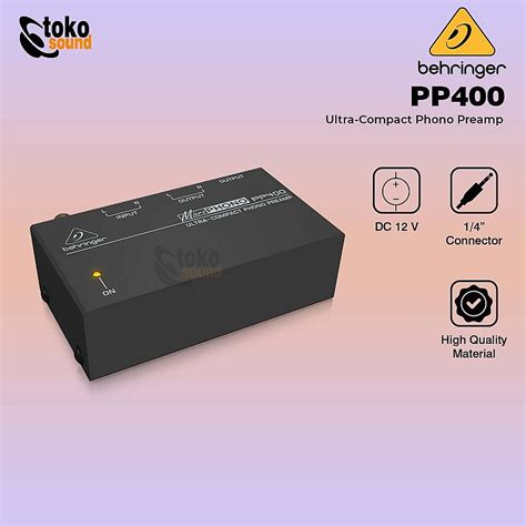 PROCESSOR & AMPS » AMPLIFIER » Behringer PP400 - Ultra Compact Phono ...