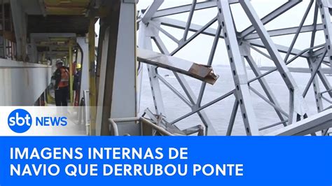 Vídeo mostra interior de navio que derrubou ponte nos EUA