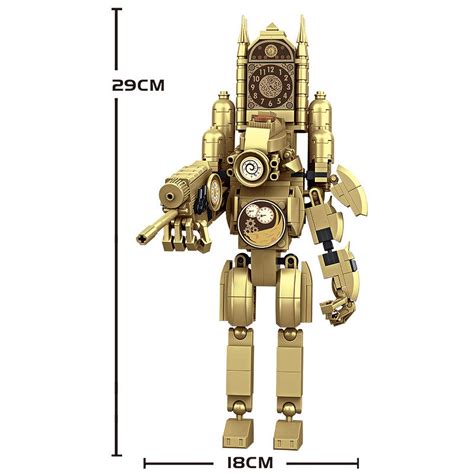 Newce 2413 Upgraded Golden Clock King Toilet Man Vs Monitor Man Skibidi