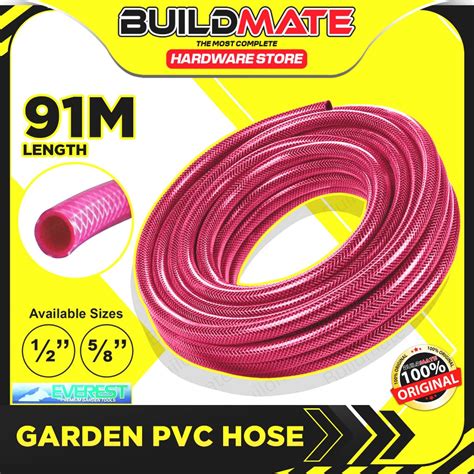 BUILDMATE Everest Garden Hose Red Color 1/2 Inch / 5/8 Inch x 300Ft ...