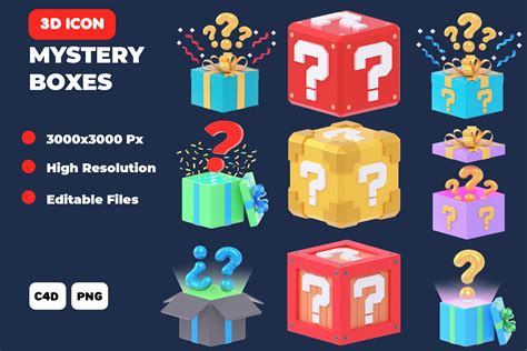 mystery boxes  icon pack    miscellaneous  icons