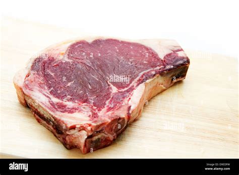 Raw Dry Aged T Bone Steak Stock Photo Alamy