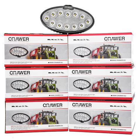 Vorteilspack 6x Crawer LED Arbeitsscheinwerfer Oval 60W John Deere R