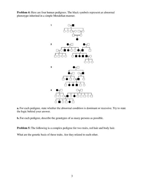 Solved Human Pedigree Genetics Problem Set Sex Linked Chegg