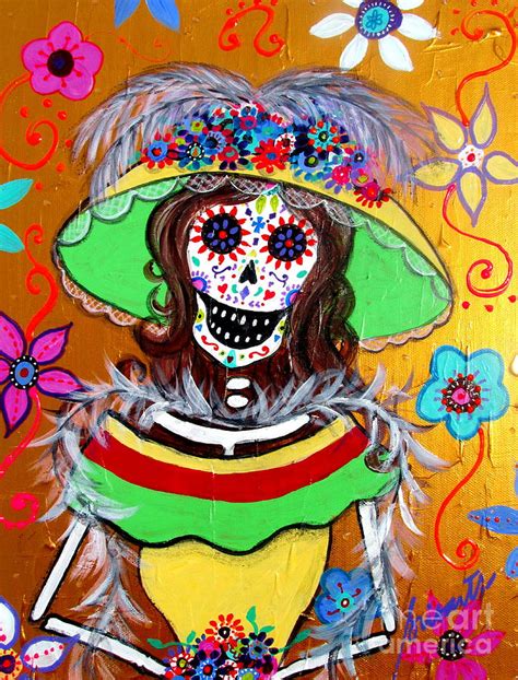 Hermosa Catrina Painting by Pristine Cartera Turkus - Fine Art America