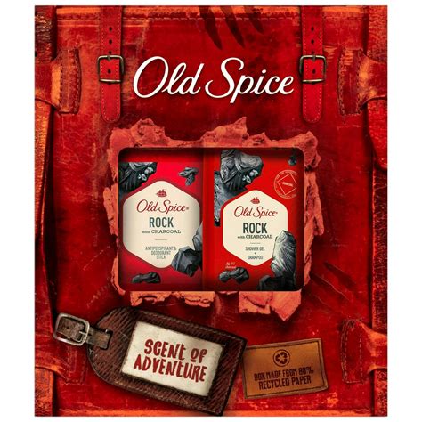 Old Spice T Set Rock With Charcoal Shower Gel And Shampoo And Deo Stick